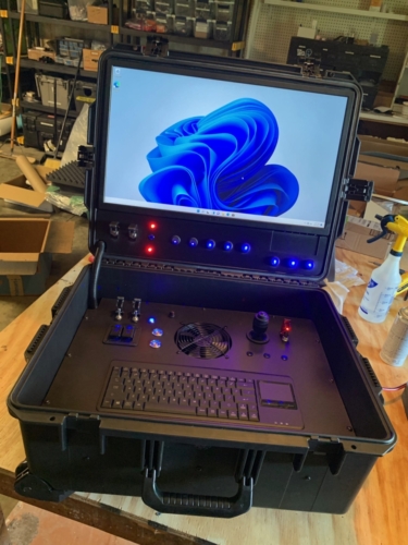 spy computer lighted LED prop case