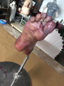 Frozen severed foot prop- bottom