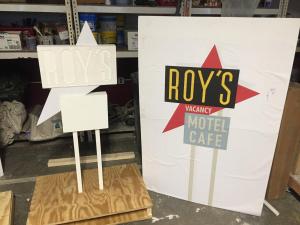 Miniature vintage motel sign models- Roy's raw pieces