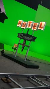 Miniature vintage motel sign models- shooting Maverick