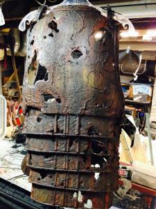 back detail of prop armor from the last witch hunter