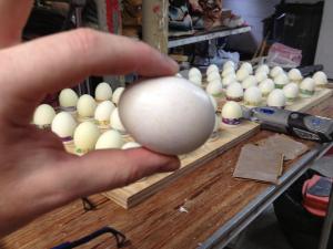 custom foam chicken egg props for egging