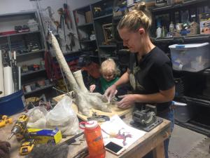 sculpting anzu dinosaur feet