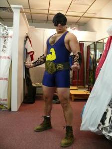 the man handler super hero costume