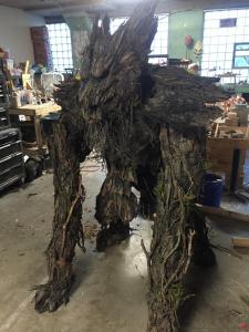 tree wolf monster suit in studio 1
